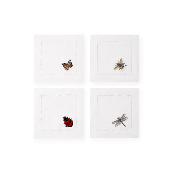 Load image into Gallery viewer, Sferra Insetti - Set of 4 - Cocktail Napkins
