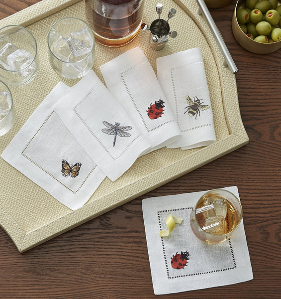 Load image into Gallery viewer, Sferra Insetti - Set of 4 - Cocktail Napkins
