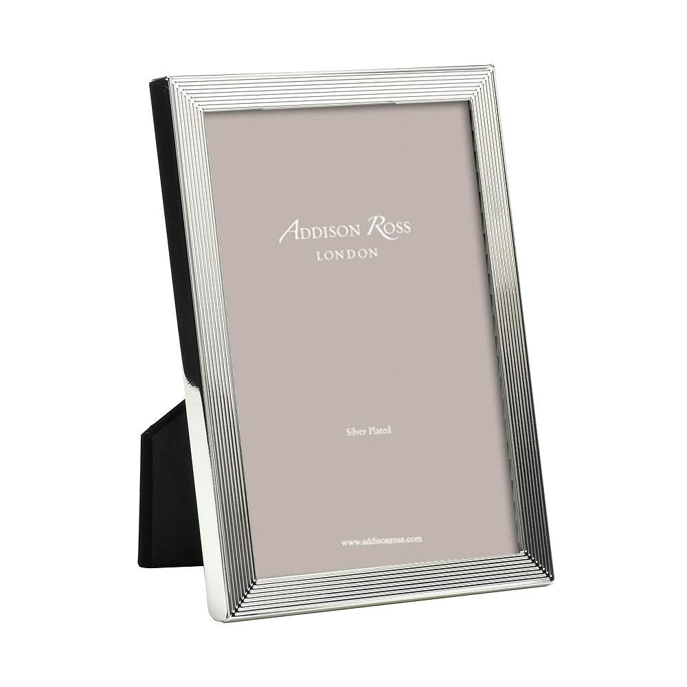 Addison Ross Grooved Silver Plated Photo Frame - 5 x 7 in