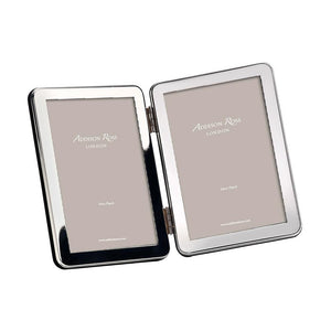 Addison Ross Curved Silver Plated Double Photo Frame - 5 x 7 in Double