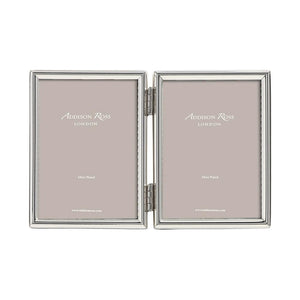 Addison Ross Fine Edged Silver Double Photo Frame - 4 x 6 in Double