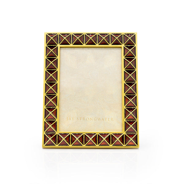 Load image into Gallery viewer, Jay Strongwater Abaculus Pyramid 3&quot; x 4&quot; Frame - Safari
