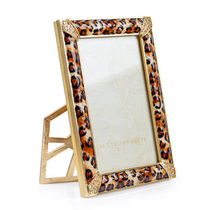 Jay Strongwater 4" x 6" Lavinia Frame - Leopard