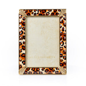 Jay Strongwater 4" x 6" Lavinia Frame - Leopard
