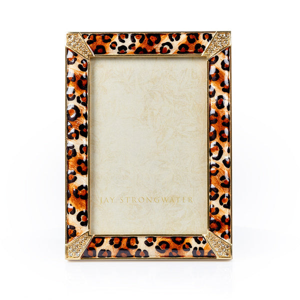 Load image into Gallery viewer, Jay Strongwater 4&quot; x 6&quot; Lavinia Frame - Leopard
