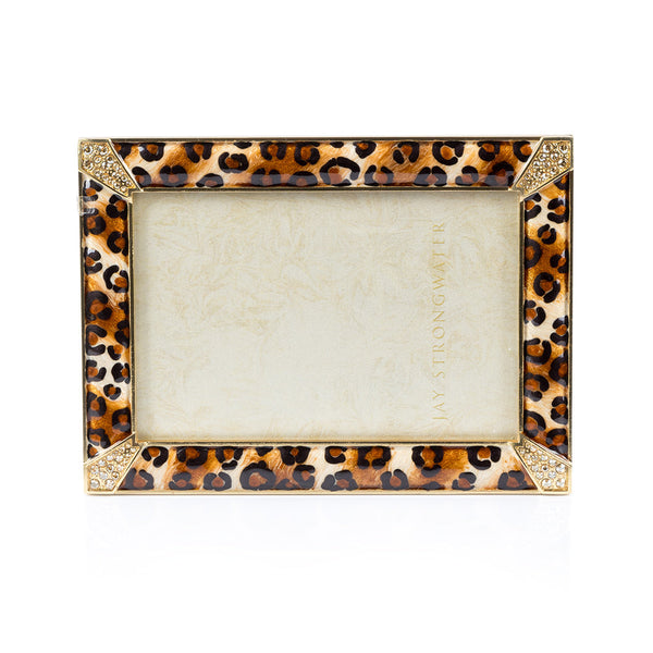 Load image into Gallery viewer, Jay Strongwater 4&quot; x 6&quot; Lavinia Frame - Leopard

