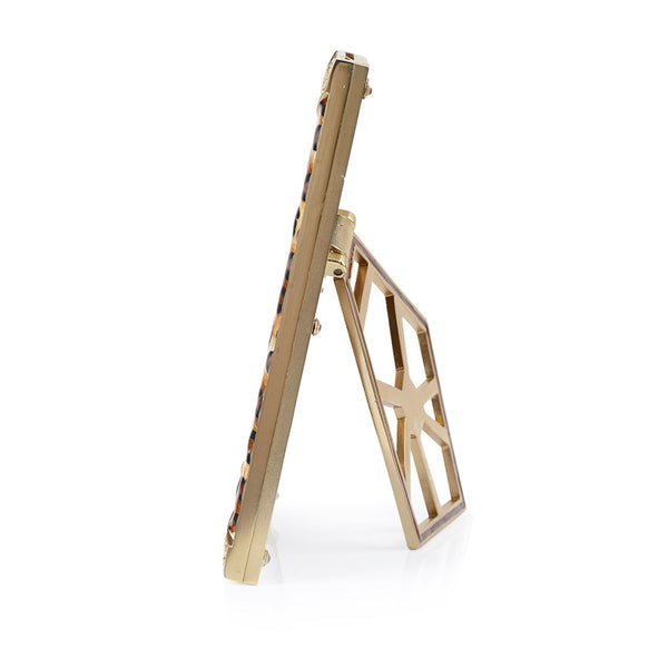 Load image into Gallery viewer, Jay Strongwater 4&quot; x 6&quot; Lavinia Frame - Leopard
