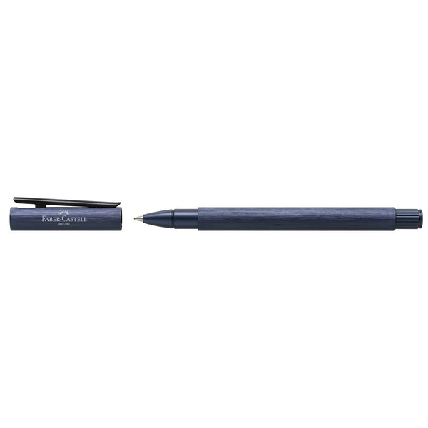 Load image into Gallery viewer, Faber-Castell NEO Slim Rollerball Pen, Aluminum Dark Blue
