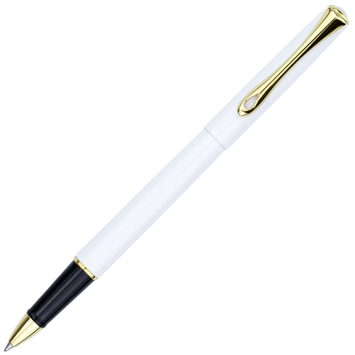 Diplomat Traveller Snowwhite Gold Rollerball Pen
