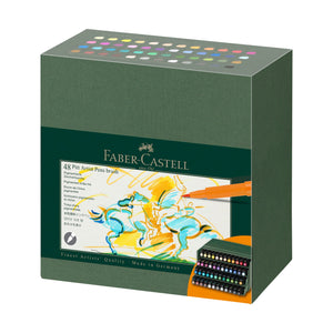 Faber-Castell Pitt Artist Pen, Brush - Studio Gift Box of 48