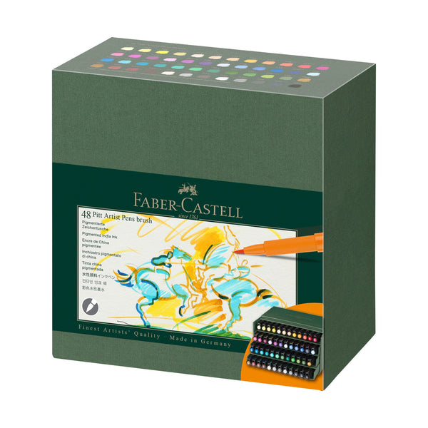 Load image into Gallery viewer, Faber-Castell Pitt Artist Pen, Brush - Studio Gift Box of 48
