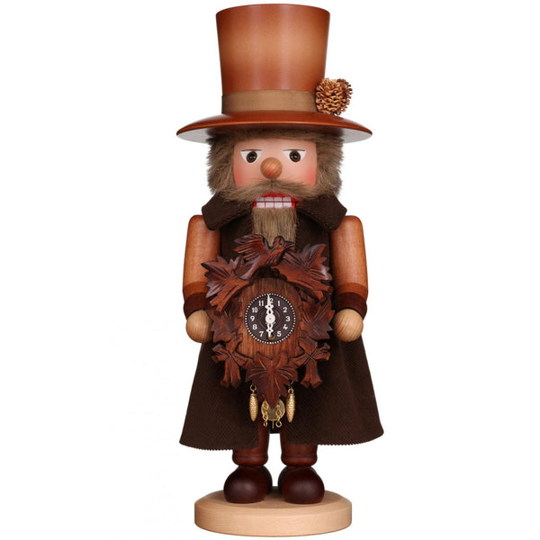 Load image into Gallery viewer, Christian Ulbricht Premium Nutcracker - Clockmaker with Key-wound Clock (Natural)
