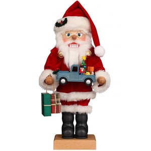 Christian Ulbricht Premium Nutcracker - Santa With Blue Truck and Gifts