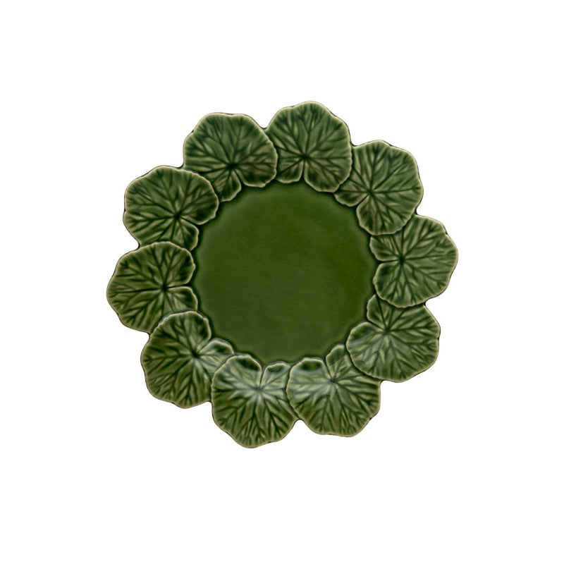 Bordallo Pinheiro Geranium - Dinner Plate Green, set of 4