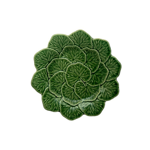 Bordallo Pinheiro Geranium - Dessert Plate 22 Green, set of 4