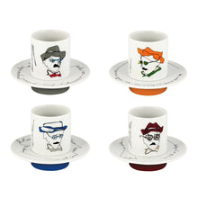 Load image into Gallery viewer, Vista Alegre Heteronimos - Set 4 Coffee Cups &amp; Saucers