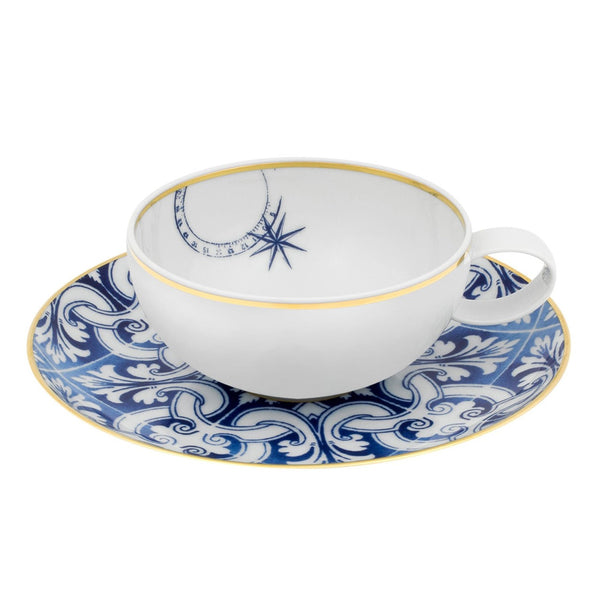 Load image into Gallery viewer, Vista Alegre Transatlantica - Tea Cup And Saucer, set of 4
