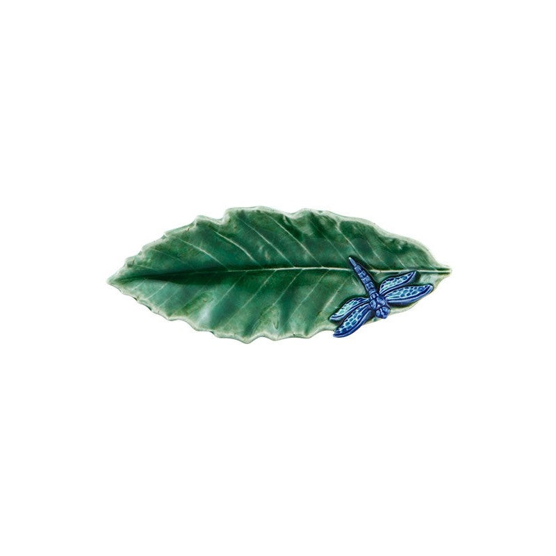 Bordallo Pinheiro Countryside Leaves - Chestnut Leaff 16 With Dragonfly, Set of 4