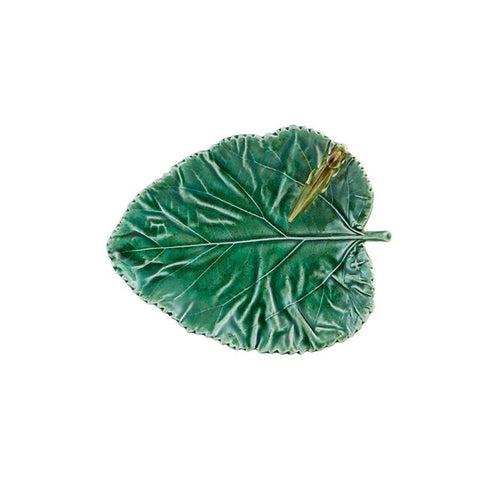 Bordallo Pinheiro Countryside Leaves - Mulberry Leaf 17,5 With Grasshoper, Set of 4