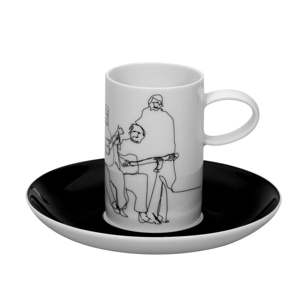Load image into Gallery viewer, Vista Alegre Fado - Set 4 Coffee Cups &amp; Saucers
