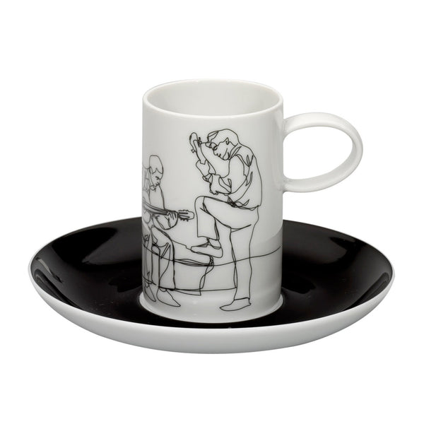 Load image into Gallery viewer, Vista Alegre Fado - Set 4 Coffee Cups &amp; Saucers
