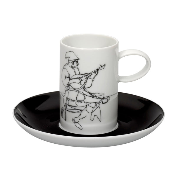 Load image into Gallery viewer, Vista Alegre Fado - Set 4 Coffee Cups &amp; Saucers
