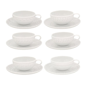 Vista Alegre Ornament - Set Of 6 Tea Cup & Saucer