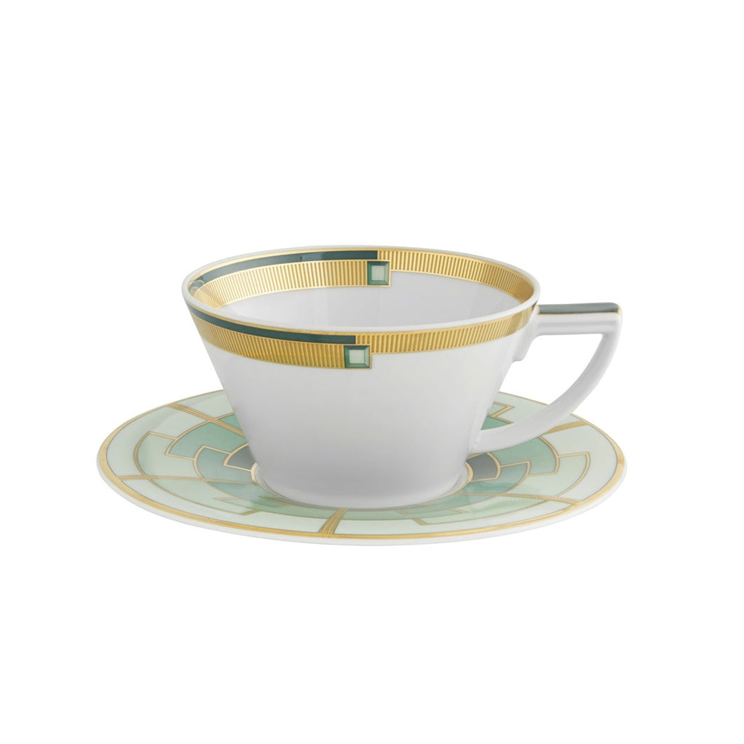 Vista Alegre Emerald - Tea Cup And Saucer, set of 4