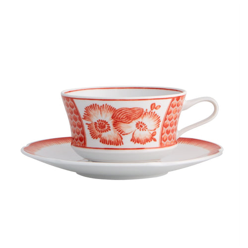 Vista Alegre Coralina - Tea Cup And Saucer, set of 4