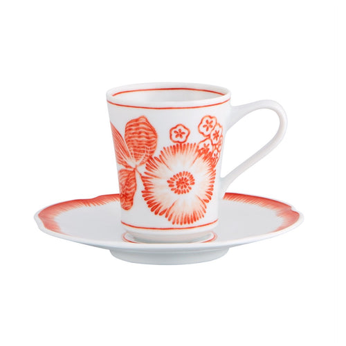 Vista Alegre Coralina - Coffee Cup & Saucer, Set of 4