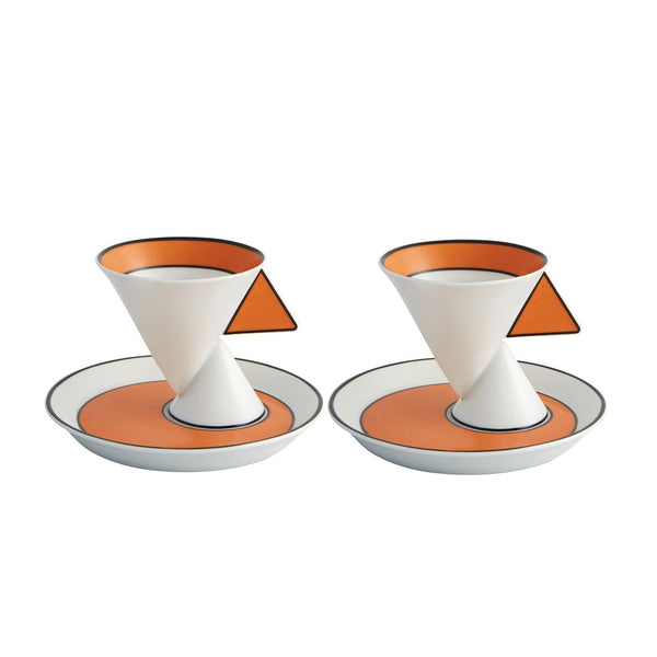Load image into Gallery viewer, Vista Alegre Jazz - Set 2 Coffee Cups &amp; Saucers
