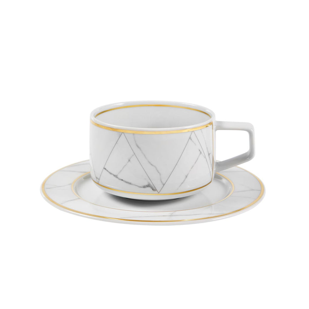 Vista Alegre Carrara - Tea Cup And Saucer, set of 4