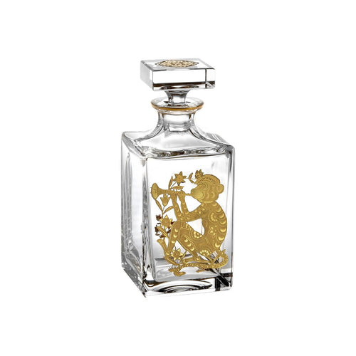 Vista Alegre Golden - Whisky Decanter With Gold Monkey