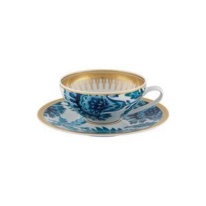 Vista Alegre Gold Exotic Tea Cup And Saucer, set of 4