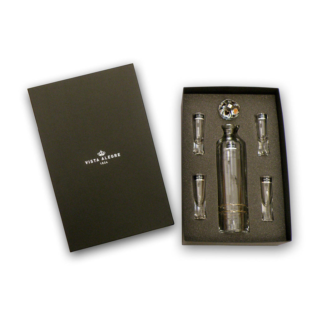 Vista Alegre Naipes - Case With Vodka Decanter And 4 Shots