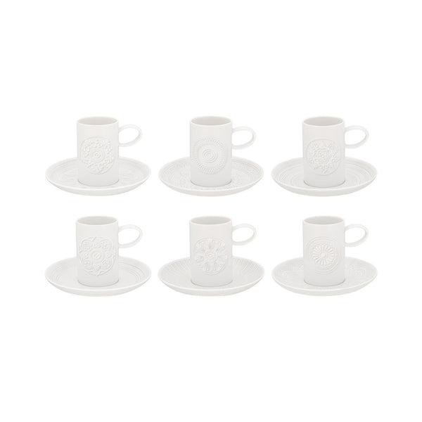 Load image into Gallery viewer, Vista Alegre Ornament - Set Of 6 Coffee Cup &amp; Saucer
