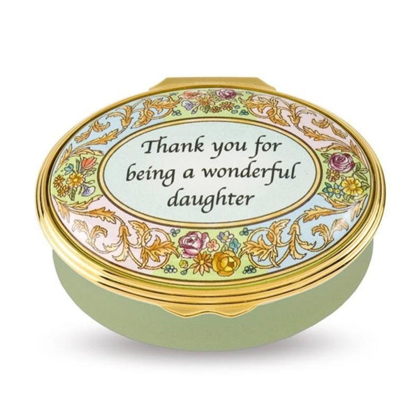 Load image into Gallery viewer, Halcyon Days &quot;Wonderful Daughter&quot; Enamel Box
