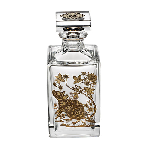 Vista Alegre Golden - Whisky Decanter With Gold Rat