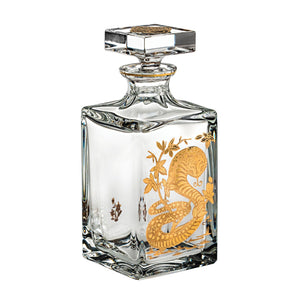 Vista Alegre Golden - Whisky Decanter With Gold Snake