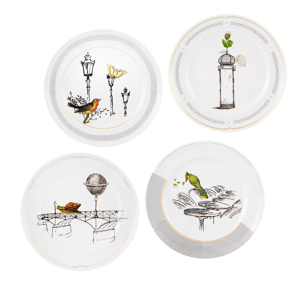 Vista Alegre Petites Histoires - Set 4 Dessert Plates