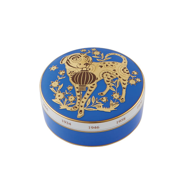 Load image into Gallery viewer, Vista Alegre Golden - Large Round Box Dog
