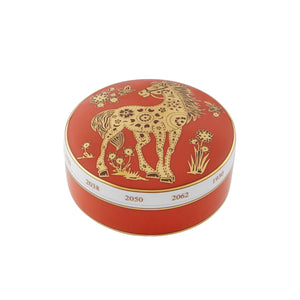 Vista Alegre Golden - Large Round Box Horse