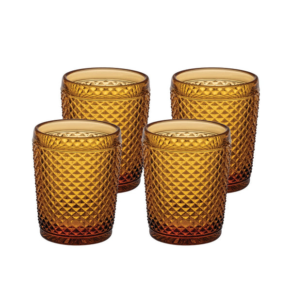 Load image into Gallery viewer, Vista Alegre Bicos - Set Of 4 Old Fashion Amber
