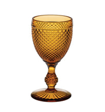 Load image into Gallery viewer, Vista Alegre Bicos - Set Of 4 Water Goblets Amber