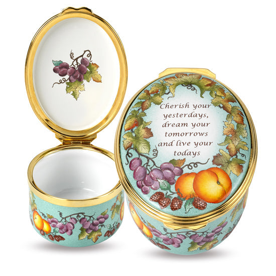 Load image into Gallery viewer, Halcyon Days Cherish Your Yesterdays - Enamel Box
