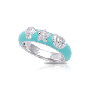 Belle Etoile Seashells Ring - Aquamarine