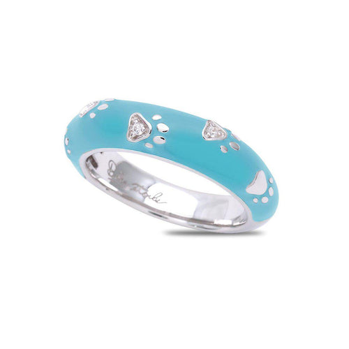 Belle Etoile Paw Prints Ring - Turquoise