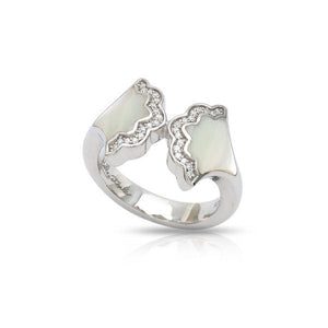 Belle Etoile Astoria Ring - White Mother-of-Pearl