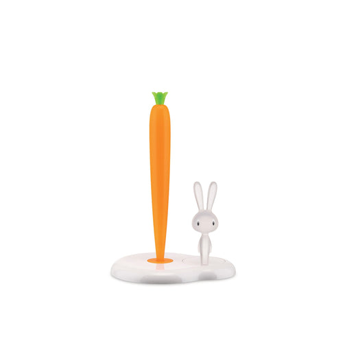 Alessi Bunny & Carrot Kitchen Roll Holder White / Cm 34 || Inch 13½″