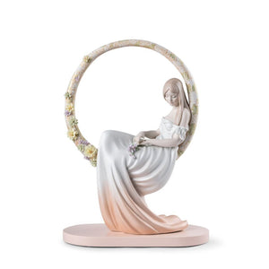 Lladro In Her Thoughts Woman Figurine